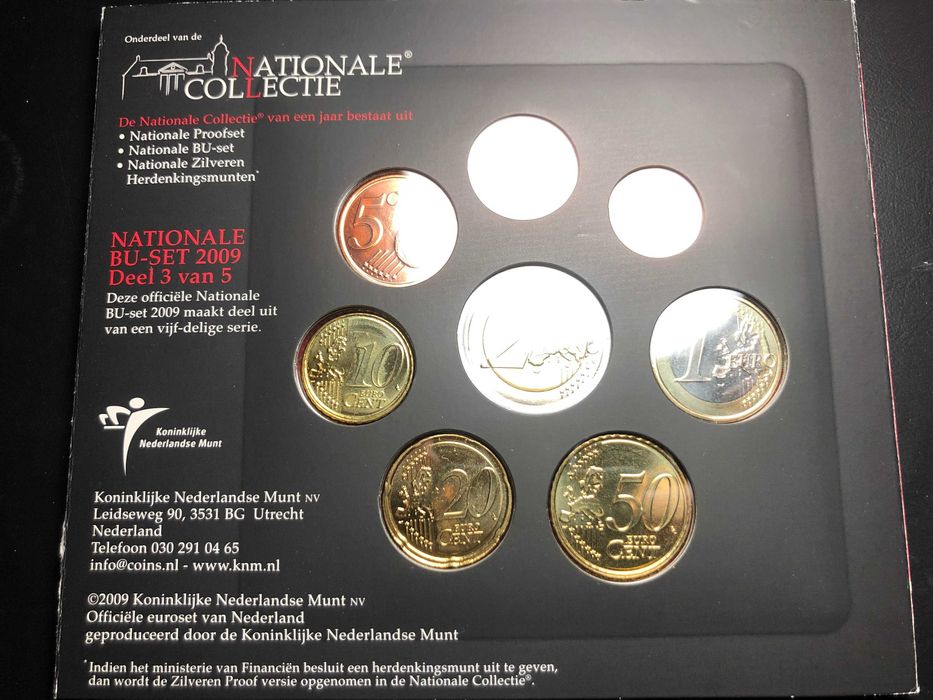 Set Anual Euros Holanda 2009 UNC em Livro