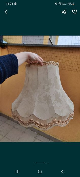 Duży starodawny klosz abażur do lampy antykŚrednica dolna 49cm
Średnic