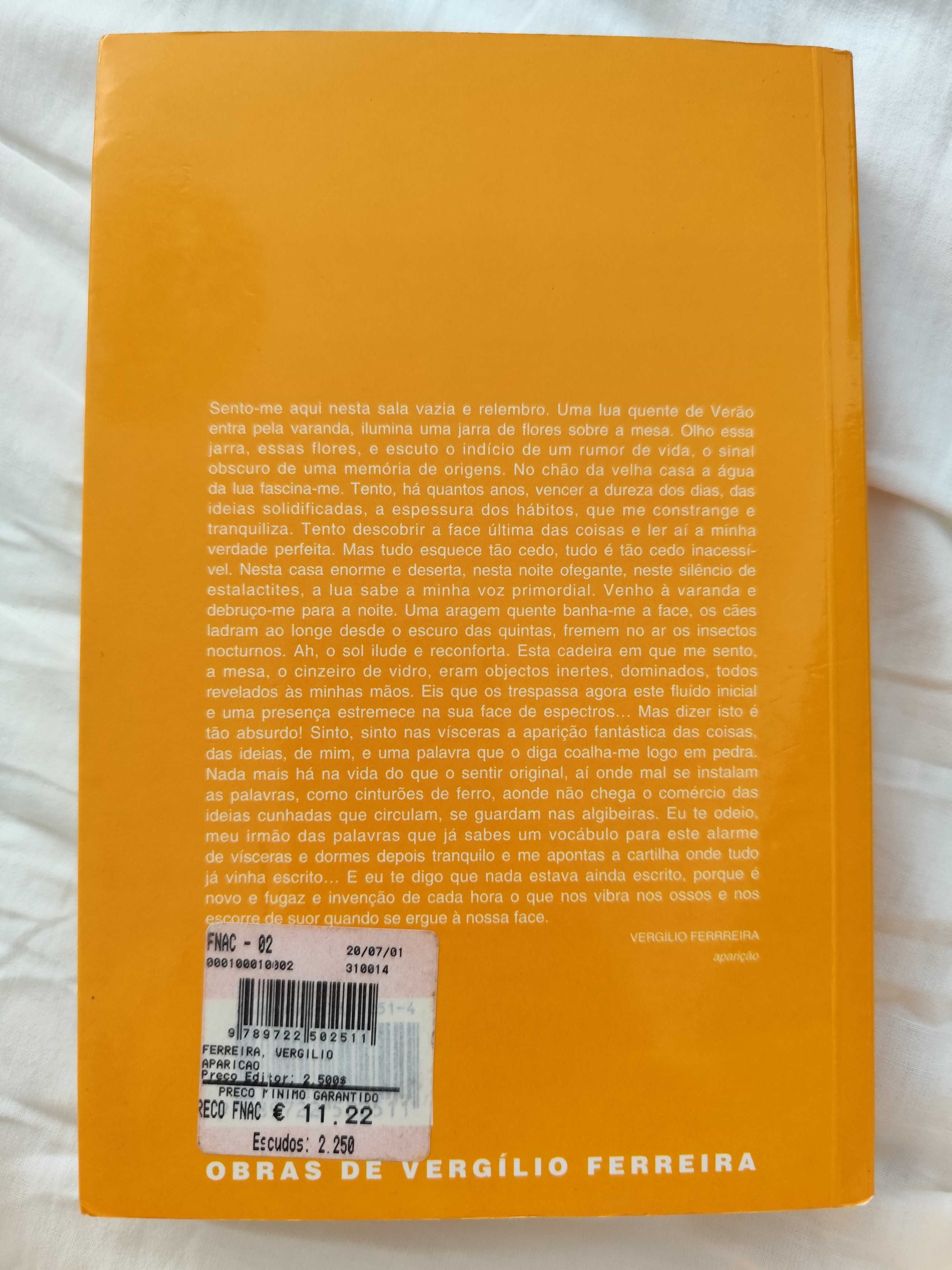 Livro Aparição, de Vergílio Ferreira