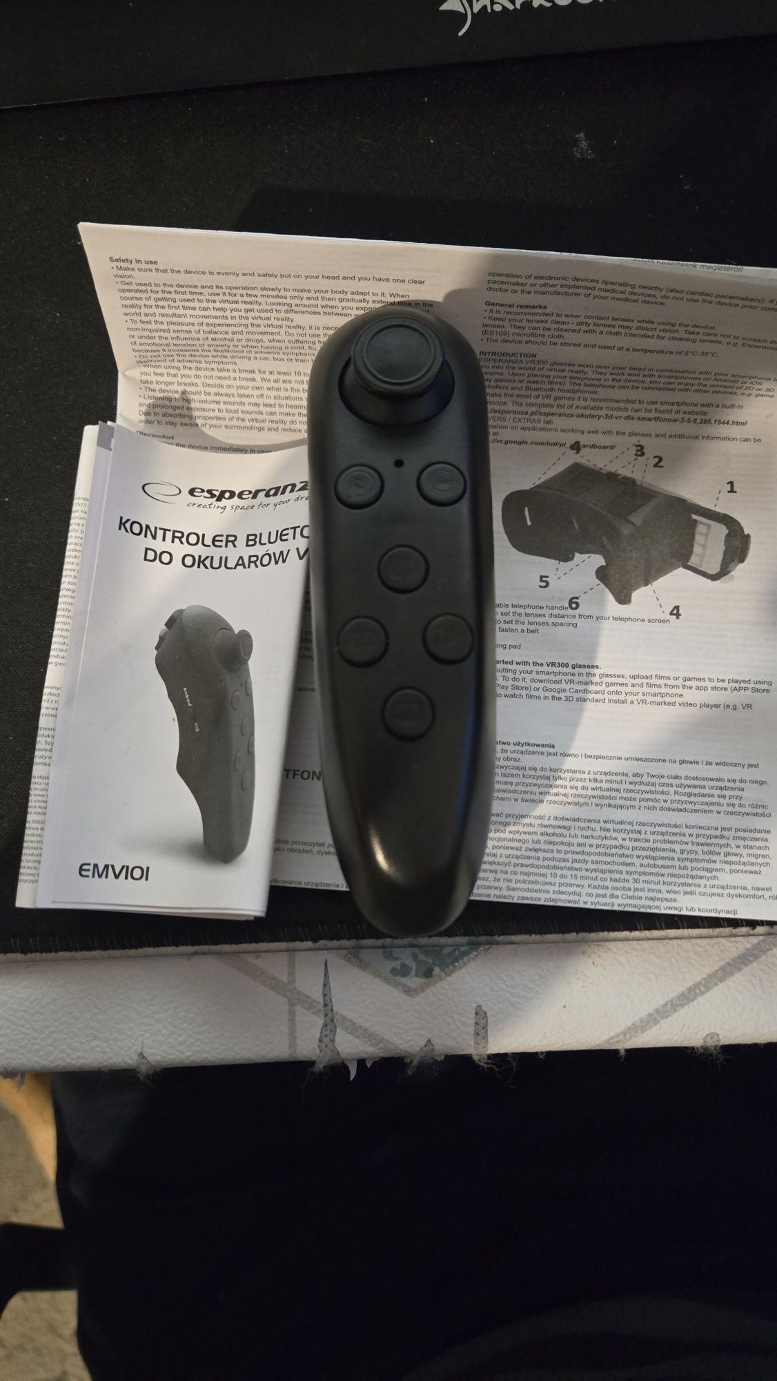 Esperanza vr Glasses - gogle vr Cardboard + kontroler BT