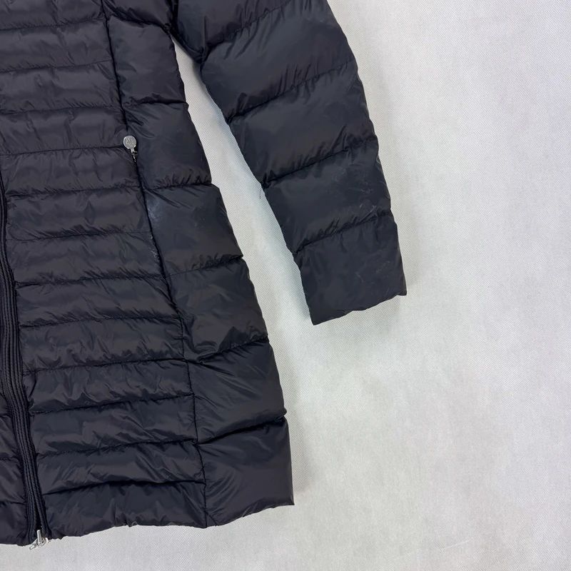 Długa kurtka z kapturem parka pikowana puchowa Moncler