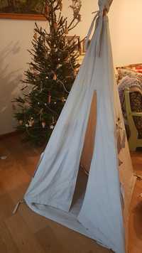 Tipi namiot dla dzieci jasnoszary 85x85cm