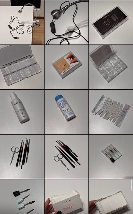 zestaw do robienia paznokci(manicure hybrydowy) semilac +półka w zesta