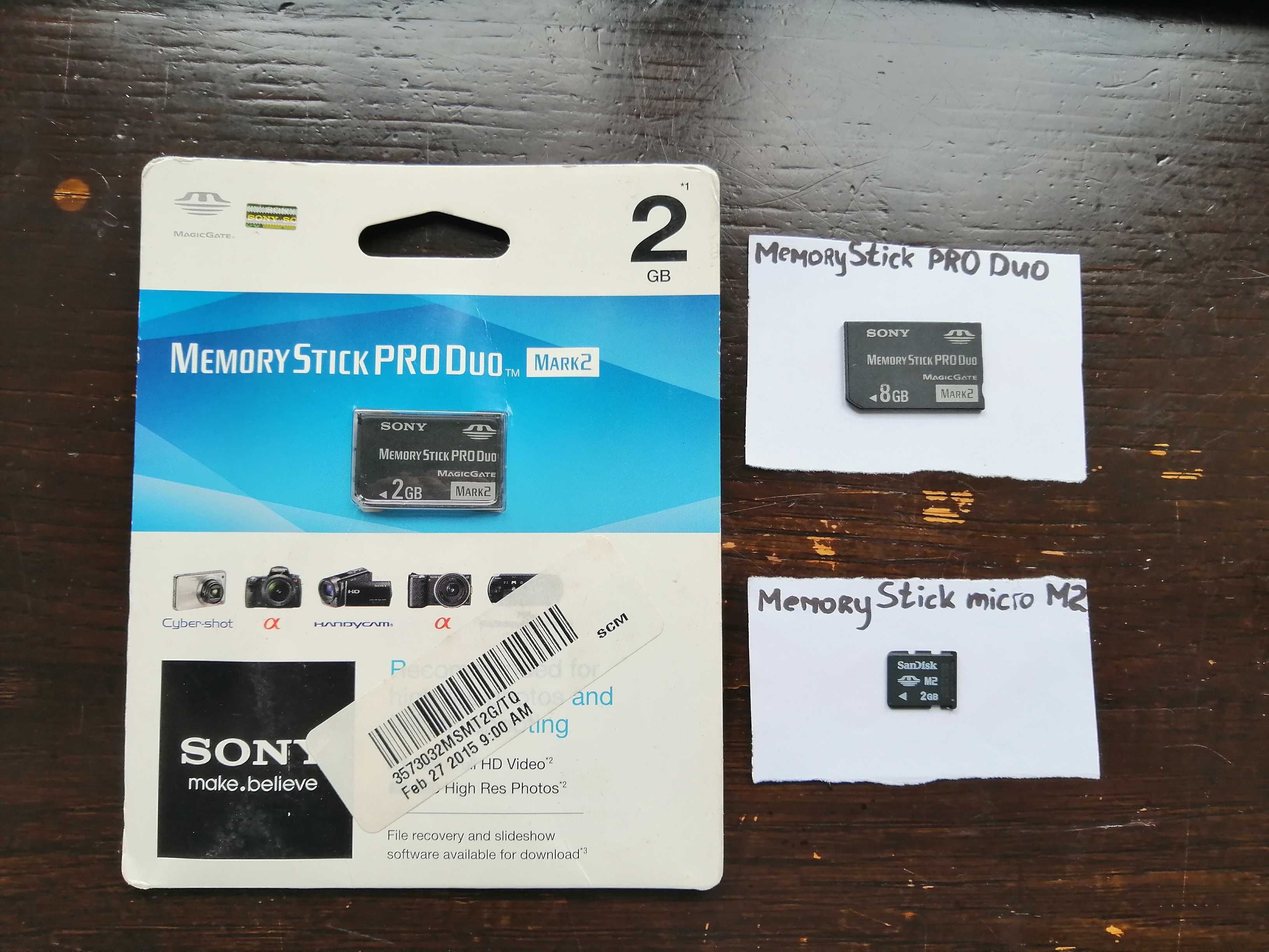 карта sony Memory Stick PRO Duo та Micro M2 для PSP PSP GO фото відео