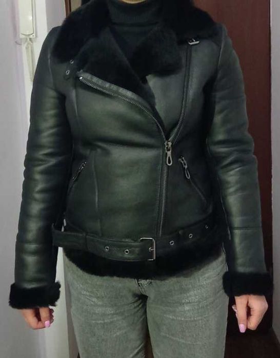 Жіноча дублянка з натуральної овчини