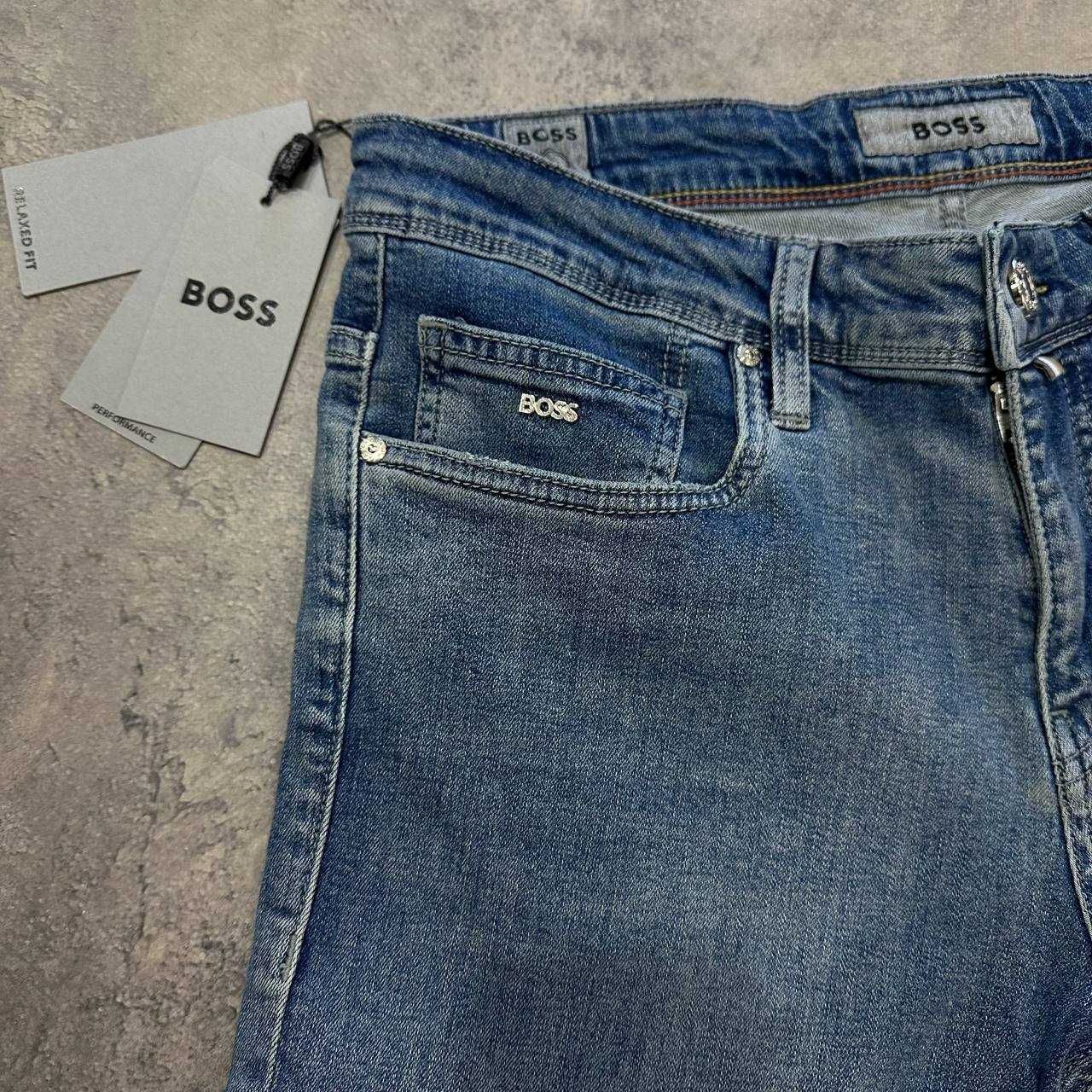 Чоловічі блакитні чоловічі джинси Hugo Boss