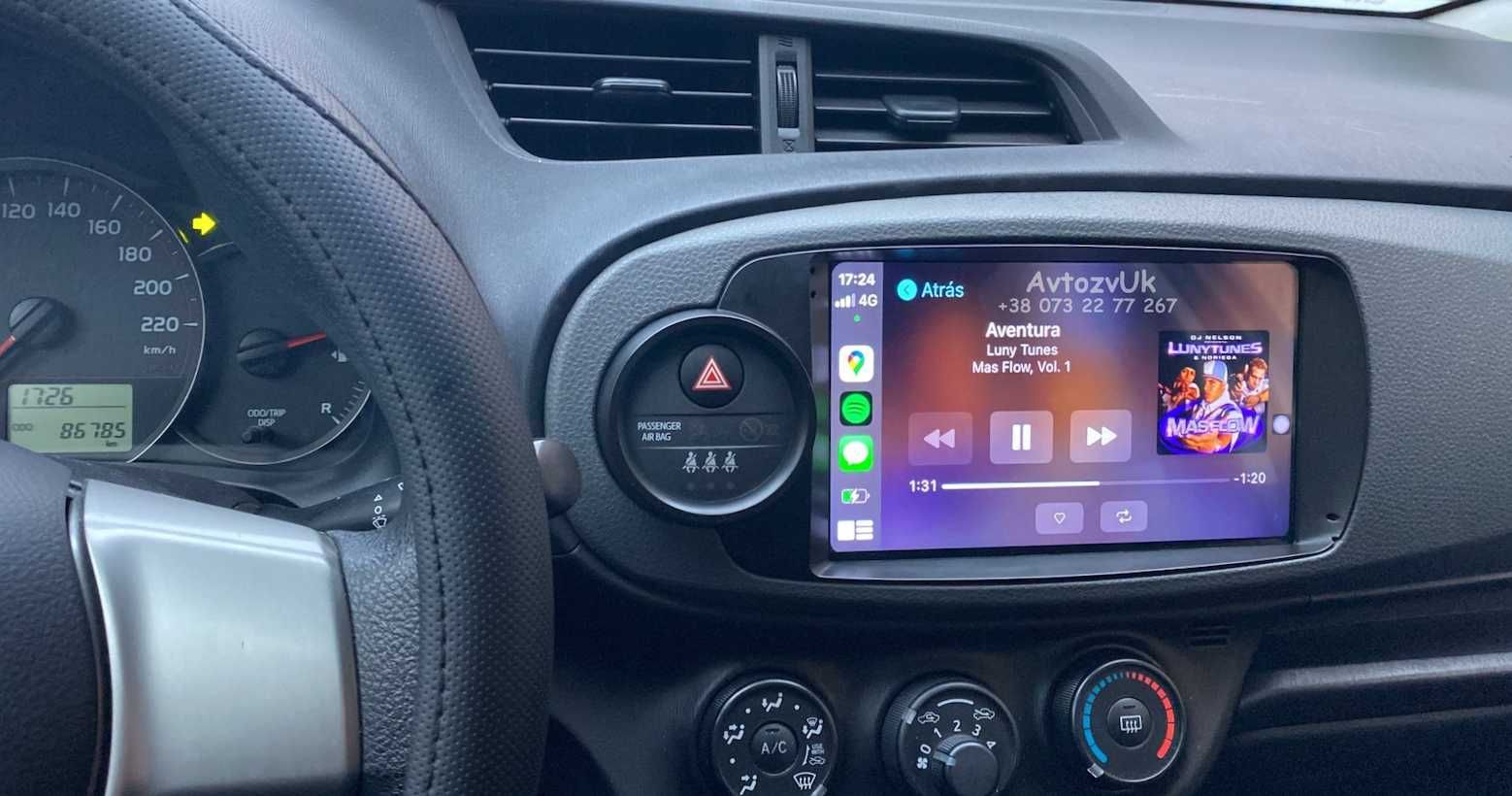 Магнитола YARIS Toyota Ярис GPS DVD USB 2 дин din CarPlay Android 14