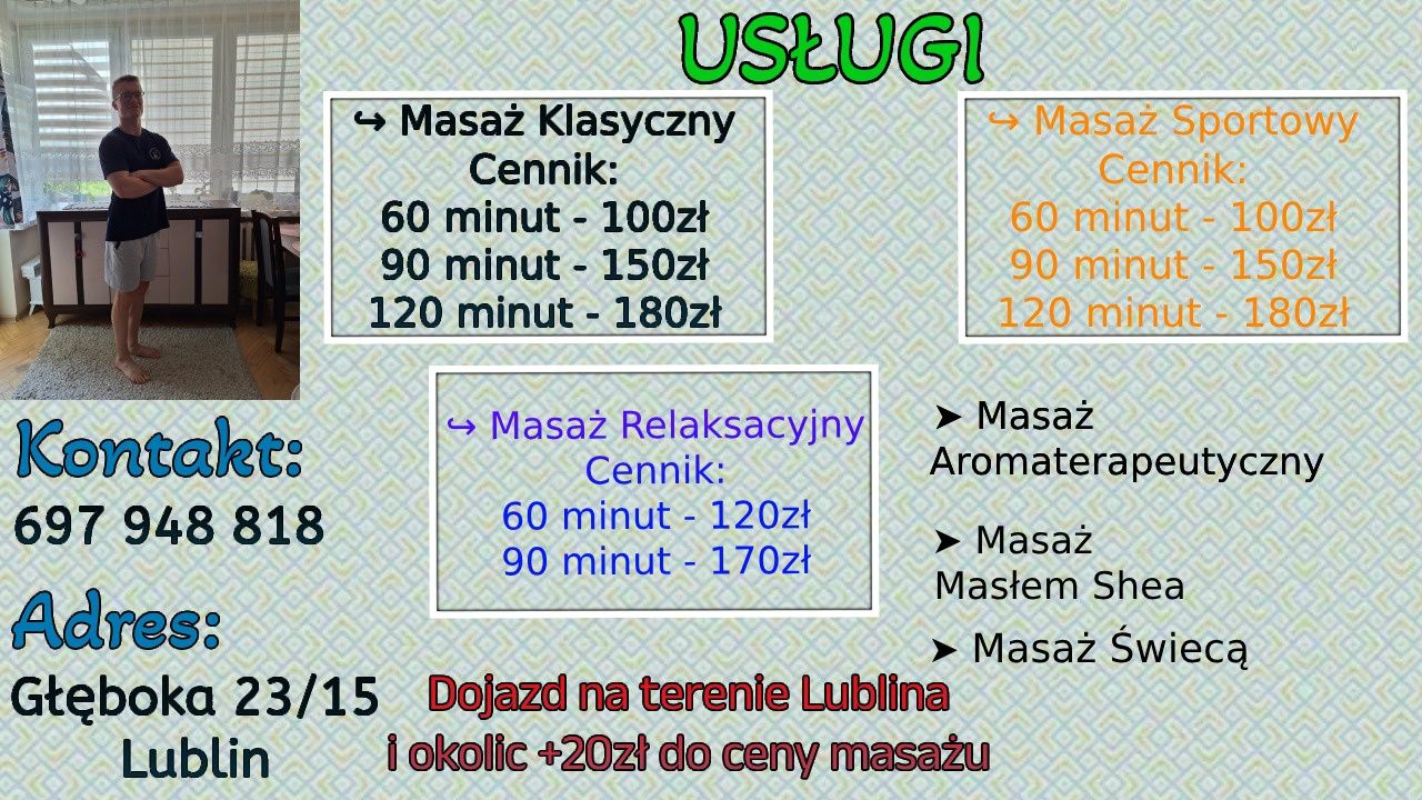 Zapraszam na masaż