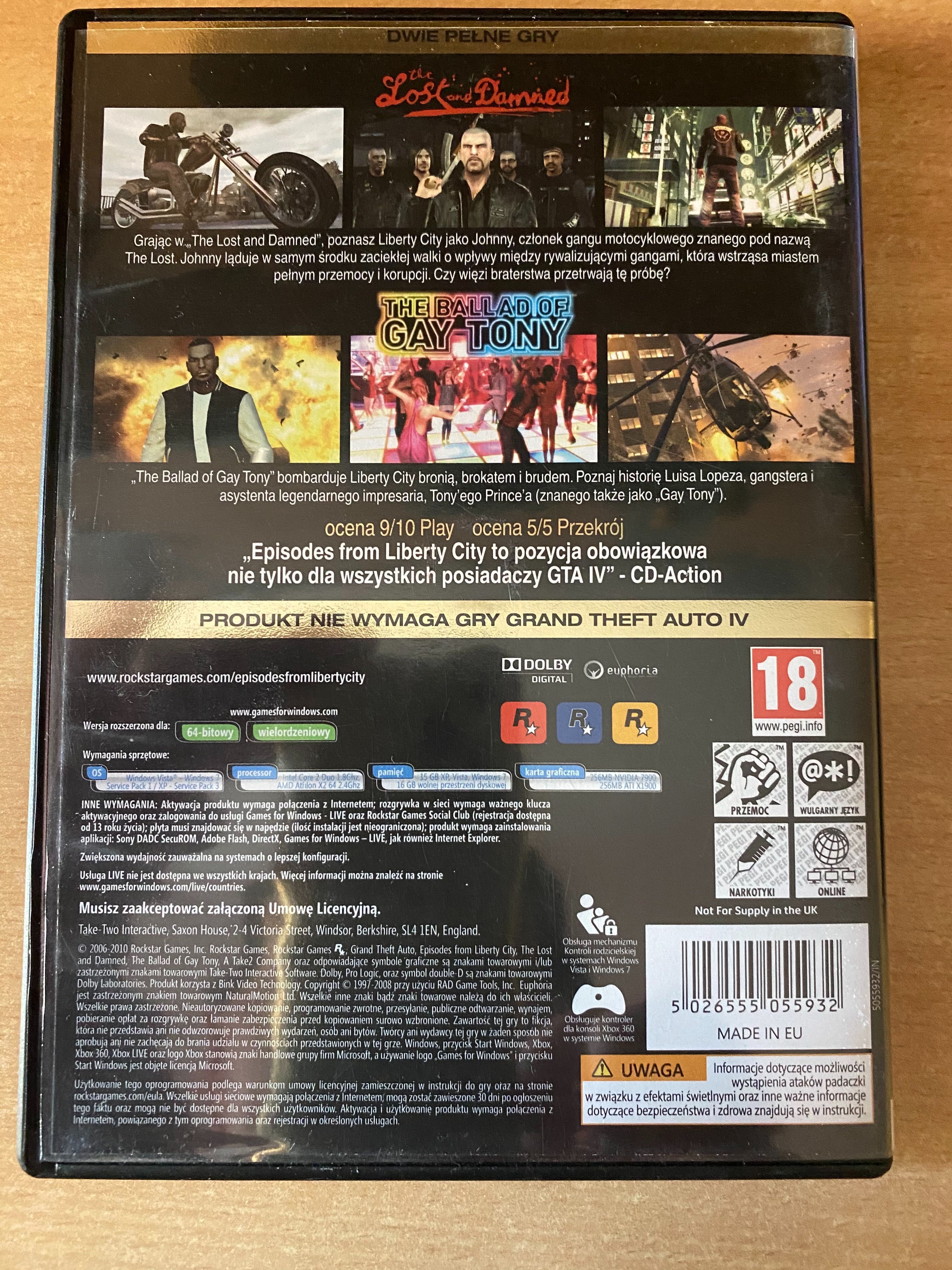 Grand Theft Auto Episodes From Liberty City PC-DVD