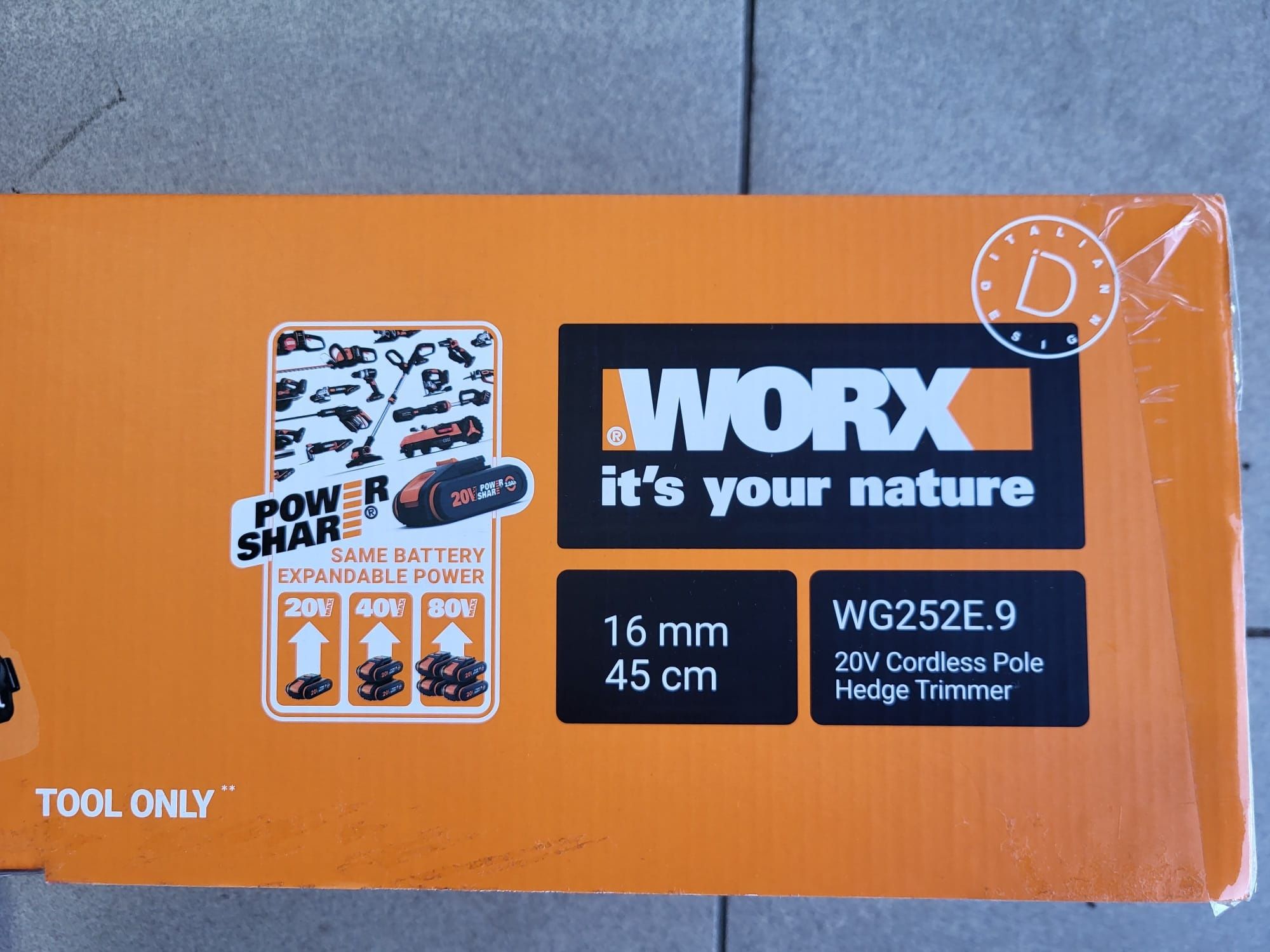 Nożyce worx wg 252e.9 akumulatorowe teleskop do żywopłotu
