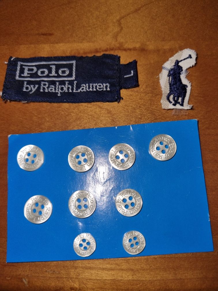 Ralph Lauren botões e etiquetas