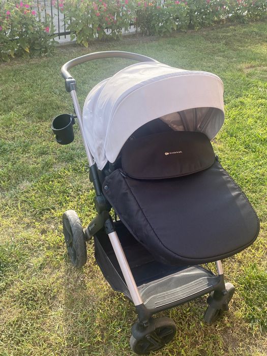 Szary Wózek dziecięcy gondola i spacerówka 3w1 Kinderkraft
