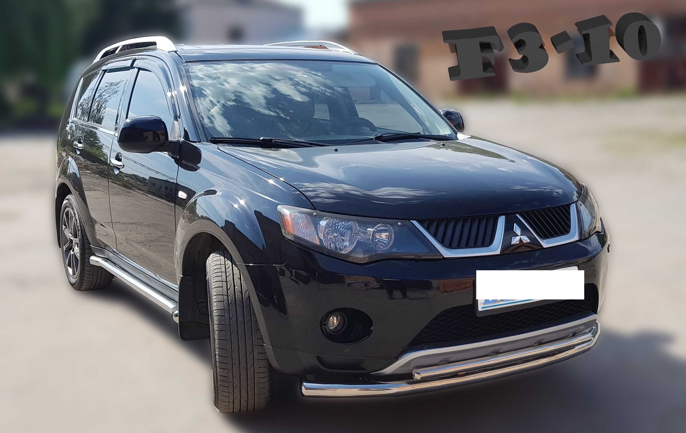 Передній захист  бампера Mitsubishi Outlander 2001-2007-2019  Вус