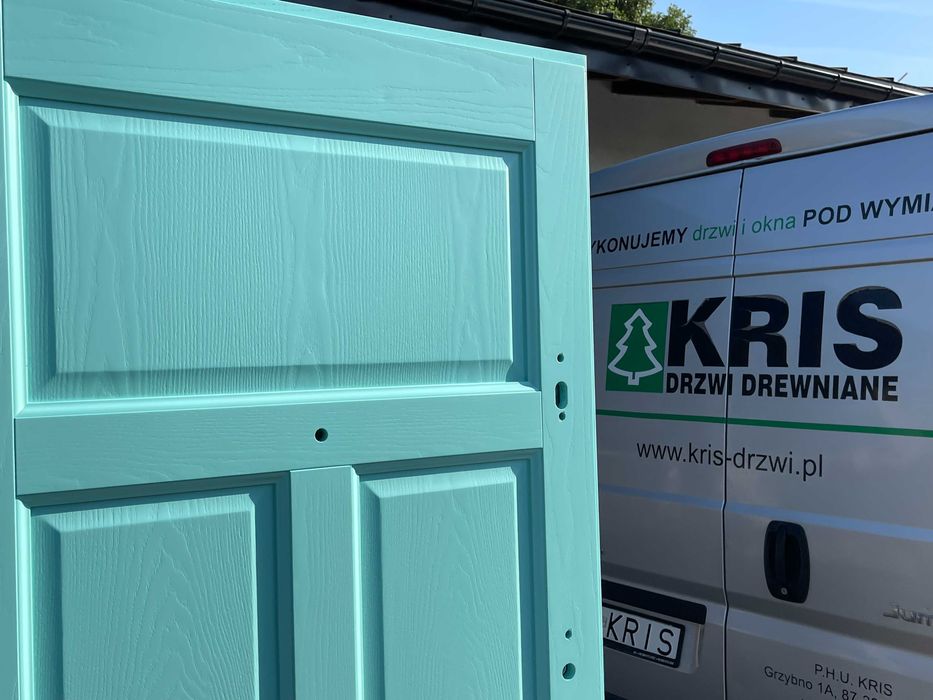 Drzwi drewniane zewnętrzne wewnątrzklatkowe Na wymiar Cała Polska