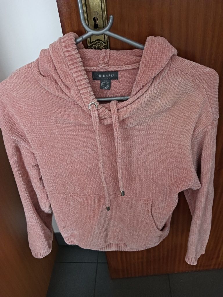 Sweat aveludado rosa 34/36