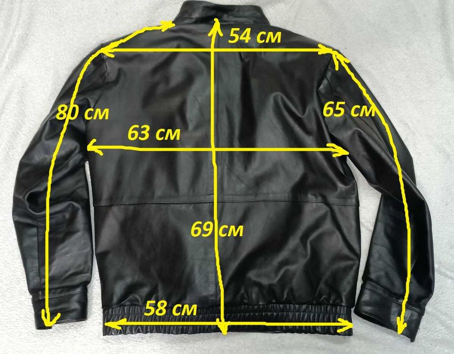 Кожаная куртка Men Swear Англия натуральная кожа утеплённая 52-54 раз