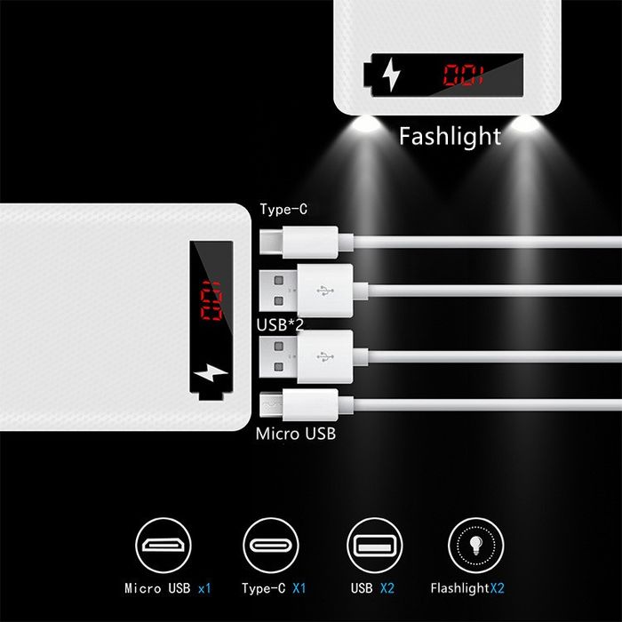 Корпус павербанка Power Bank на 8, 16 акумуляторів 18650.