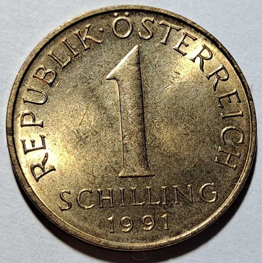 1 Schilling - Austria (II Republika) 1991 r. - (Brązal) - st. dobry