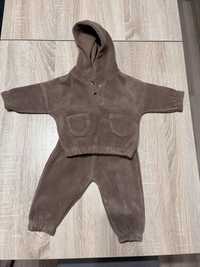 Теплий зимовий дитячий костюм 68 коричневий