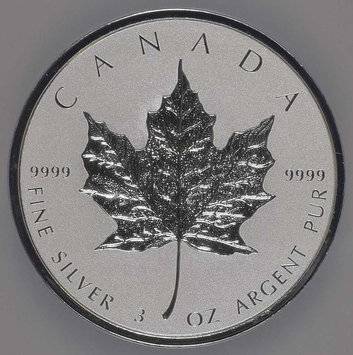 30-я годовщина Кленового Листа 2018г (РеверсПруф, 3 унции). NGC PF70