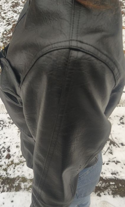 Куртка кожанка корсетна