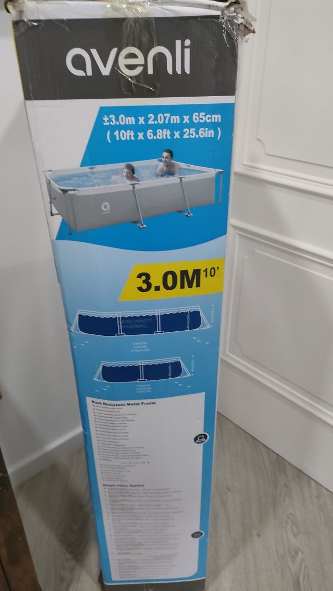 Piscina Estrutural Avenli 3,0m x 2,07m x 65cm – Com Filtro
