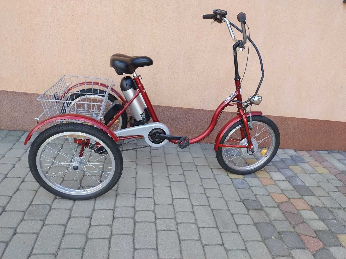 Rower trójkołowy elektryczny 3-biegowy rehabilitacyjny TOLEK