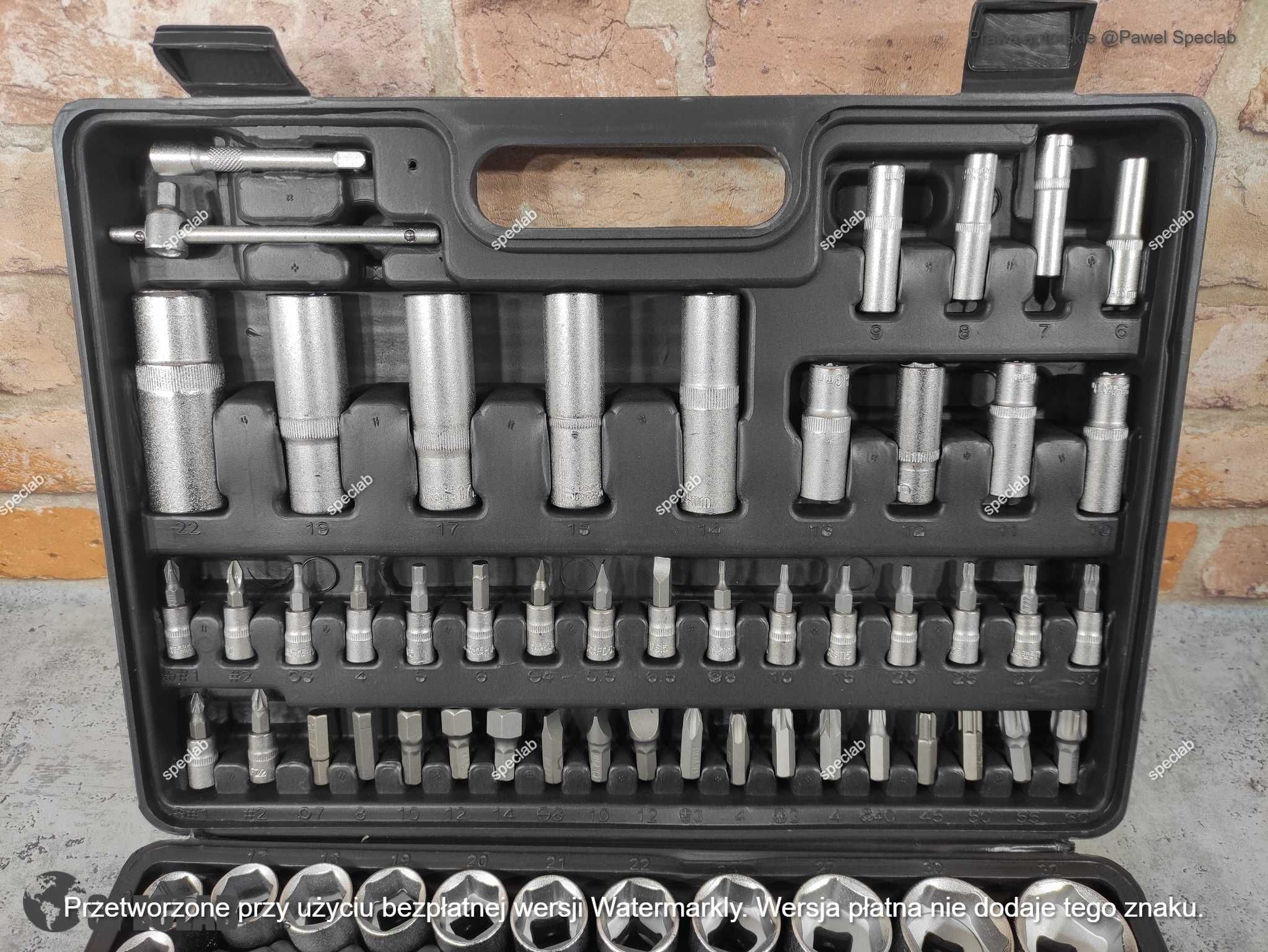Zestaw KLUCZY 108 szt. Klucze Nasadowe TORX 108 EL