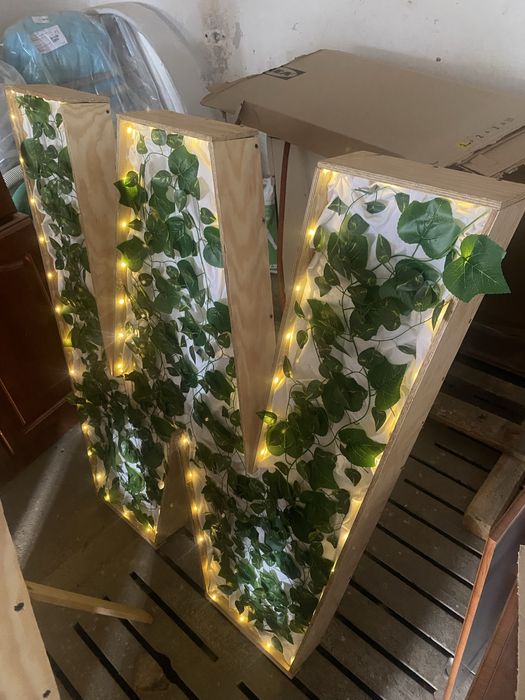 Litery ozdobne weselne okolicznościowe W M