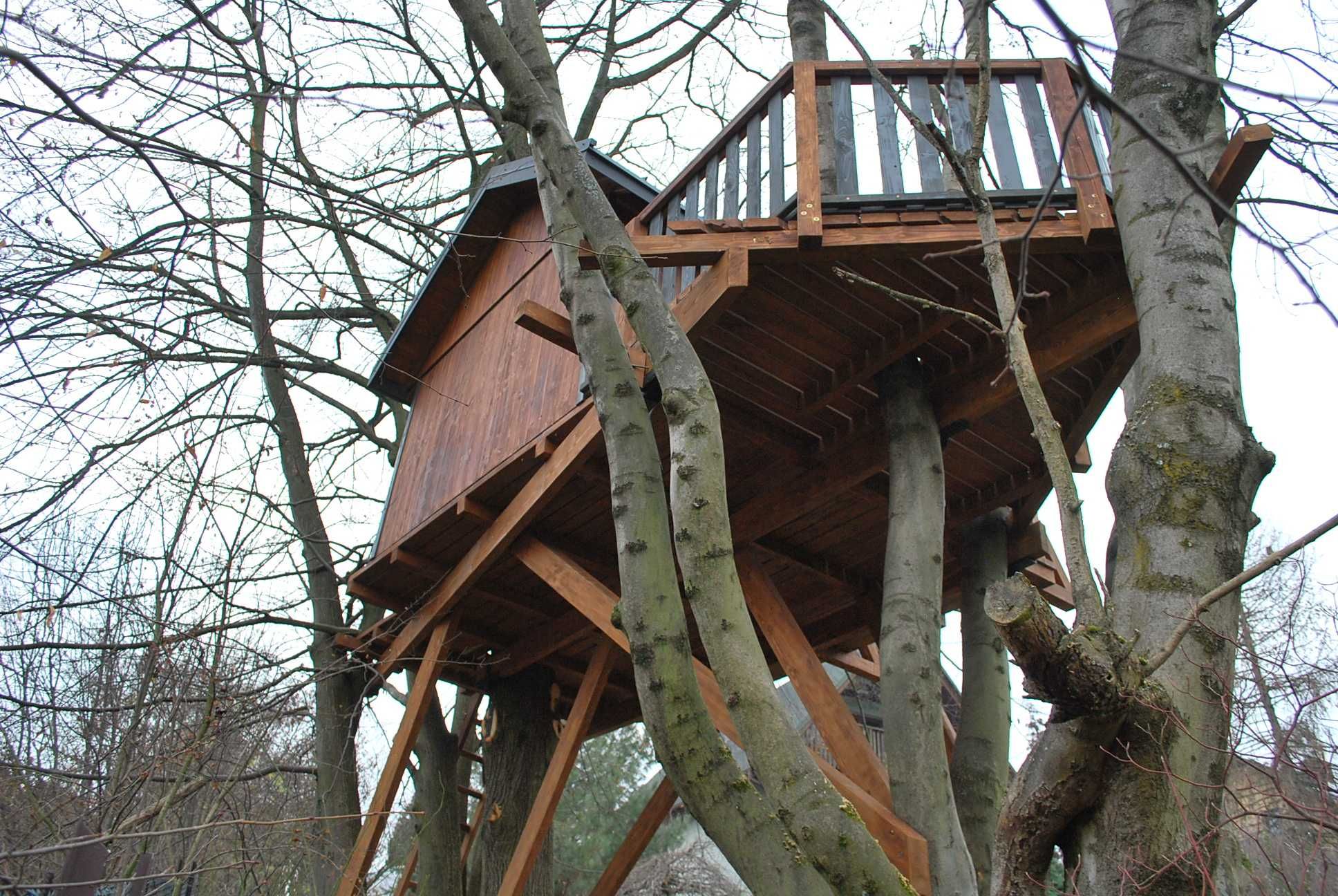 Domek na drzewie DND03 ! Drewniany PLAC ZABAW dla dzieci! LETNISKOWY