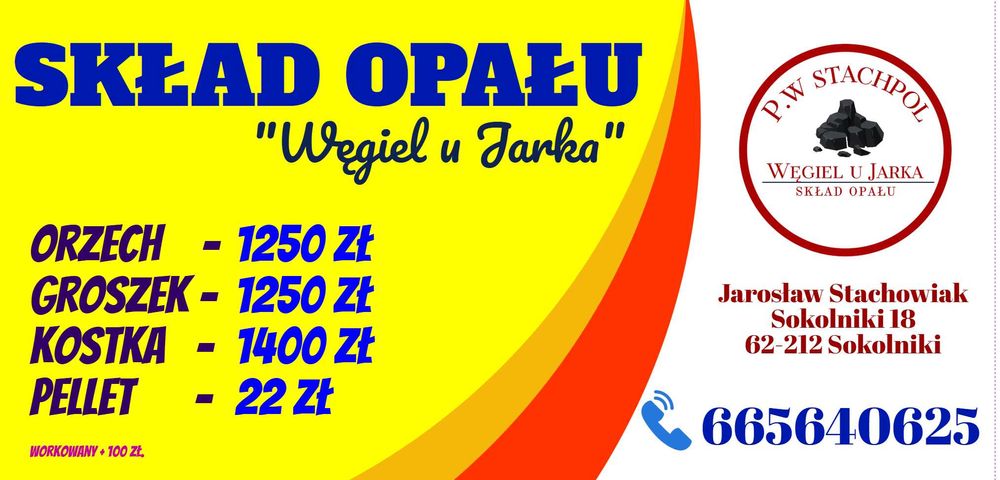Węgiel KARLIK Pellet Drewno  Groszek Komir Orzech Kostka 28 MJ/kg