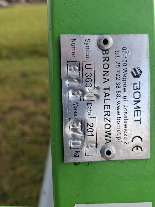 Talerzówka 2x8 Bomet JAK NOWA!!!