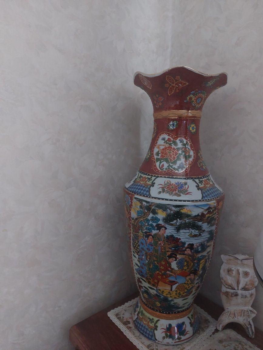 Wazon chiński porcelana duży kolorowy