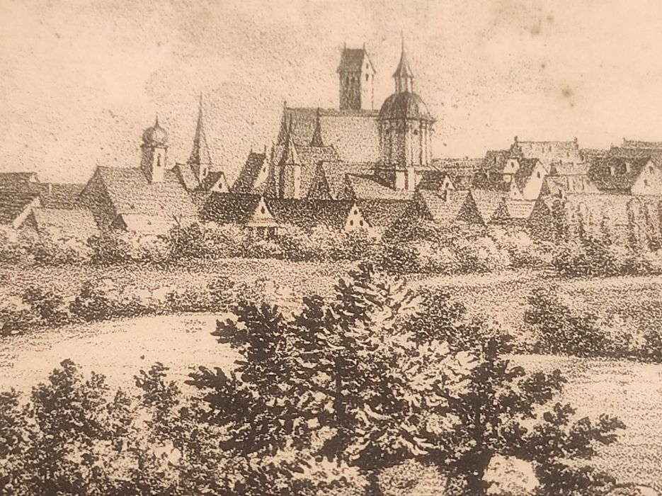 Rysunek nieznanego malarza „Riedlingen a.d.Donau um 1834”.