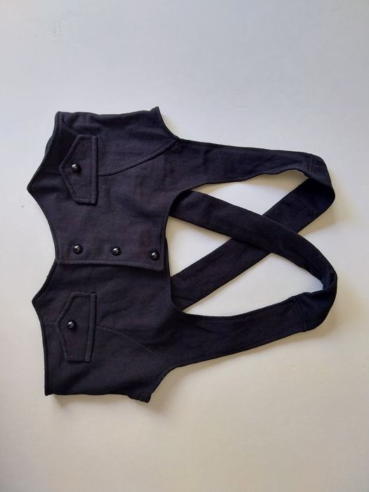 Colete preto curto mulher - tamanho S - black vest woman