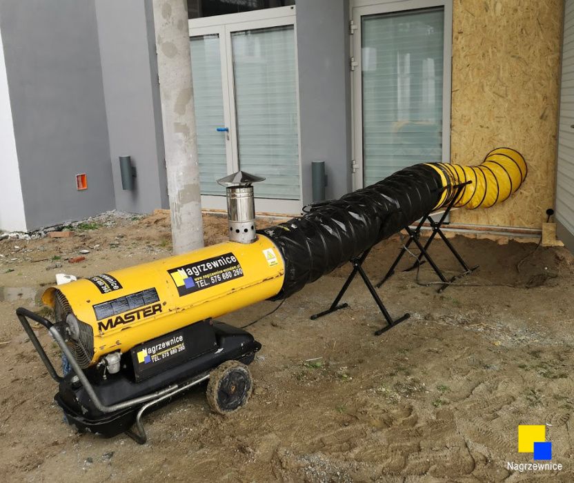Nagrzewnica olejowa z odprowadzeniem spalin Wynajem łódzkie