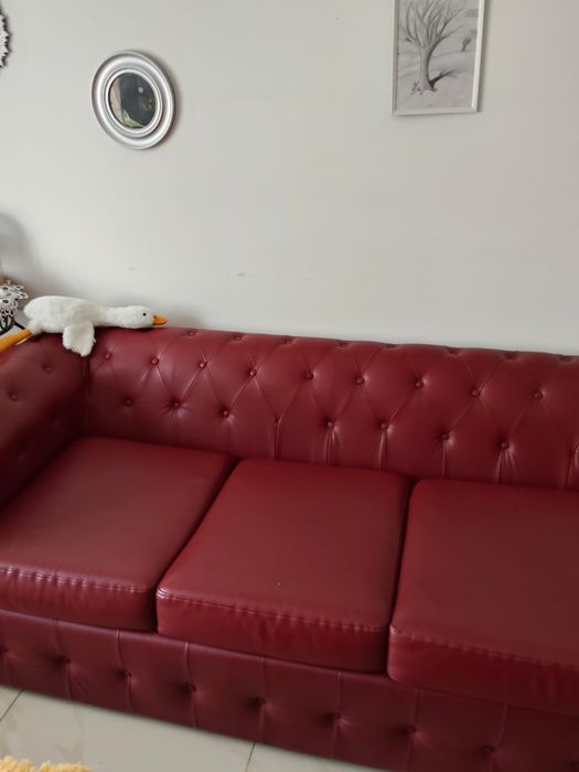 Sprzedam zestaw 3+2 sofy kanapy komplet z funkcją spania eko skóra