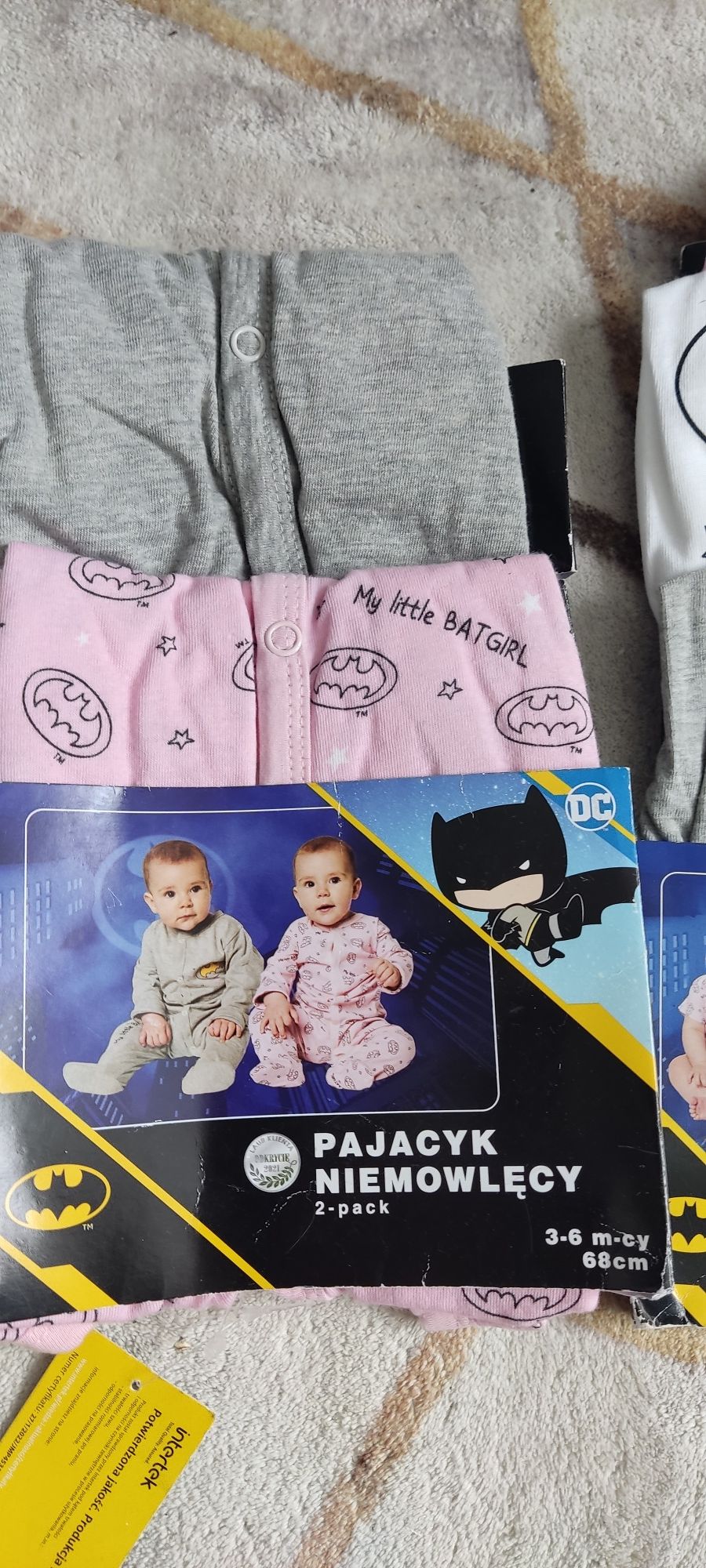 Body niemowlęce pajac śpiochy piżama 5 par  Batman r 68
