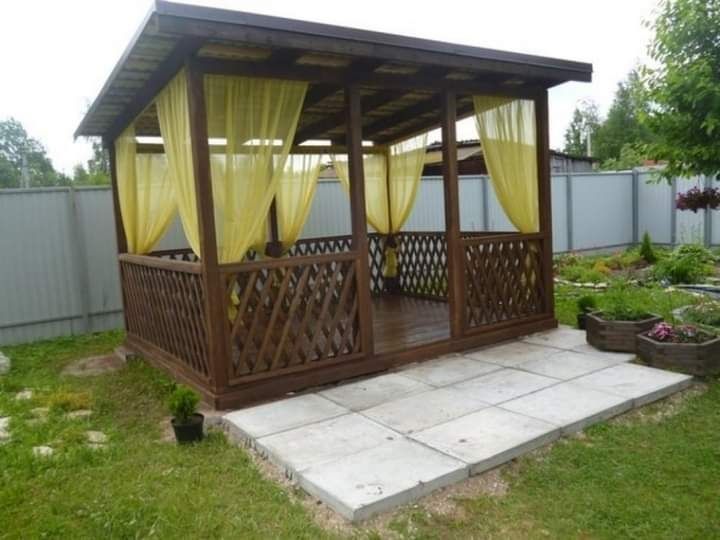 Альтанка дерев'яна бесідка_тераса_бесєдка_навіс_беседка_бісєдка
