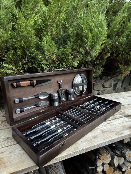 Подарок мужчине, набор шампуров, набор для пикника