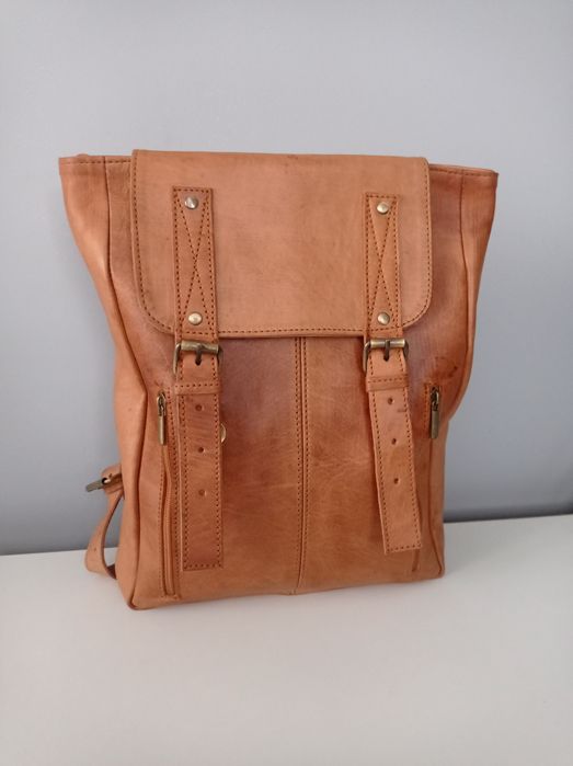 Super plecak ze skóry naturalnej. Hand made!! Pięknie się prezentuje