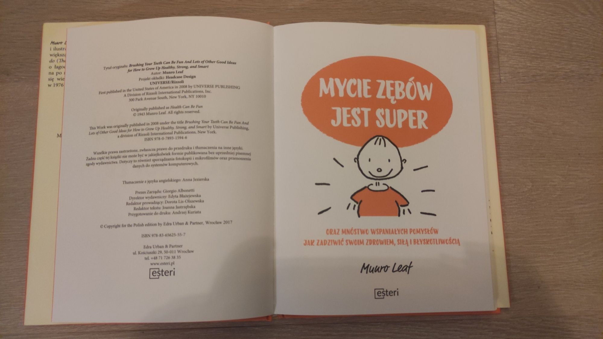 Książka dla dzieci "Mycie zębów jest super" Munro Leaf