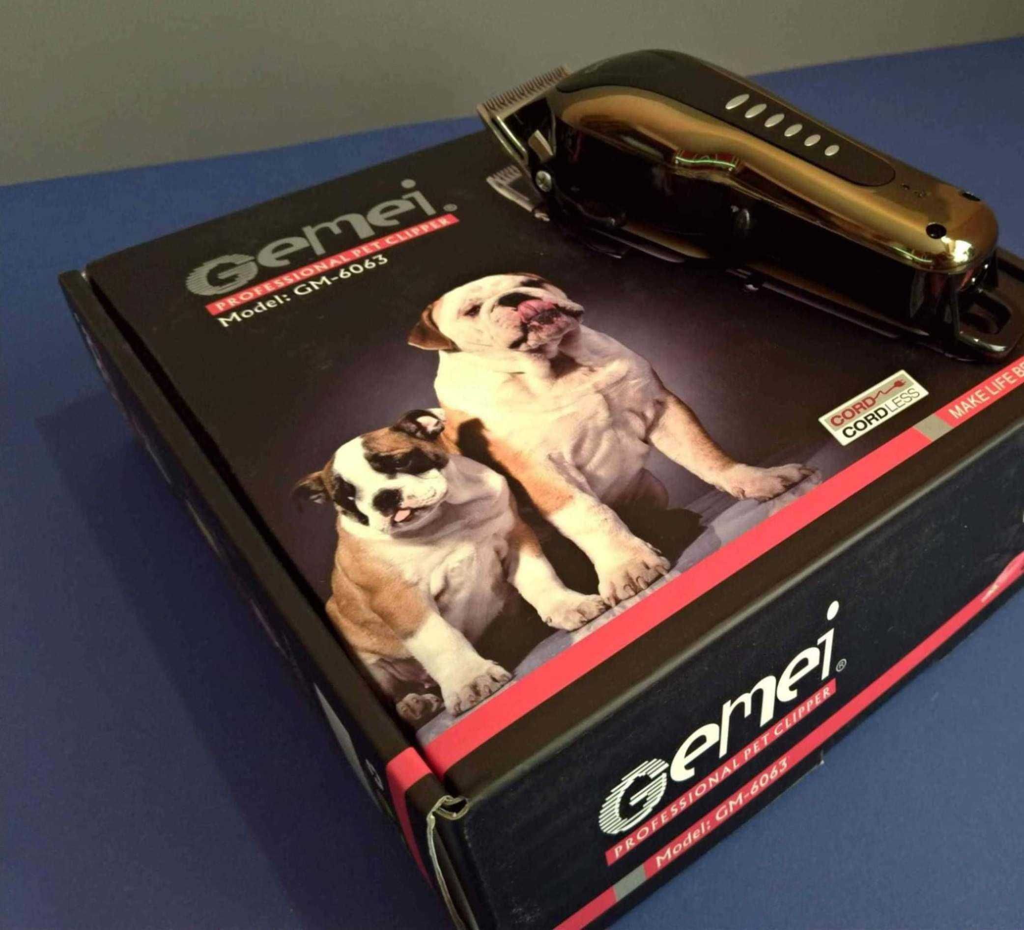 Тример на аккумуляторе Gemei GM 6063 для стрижки котов и собак
