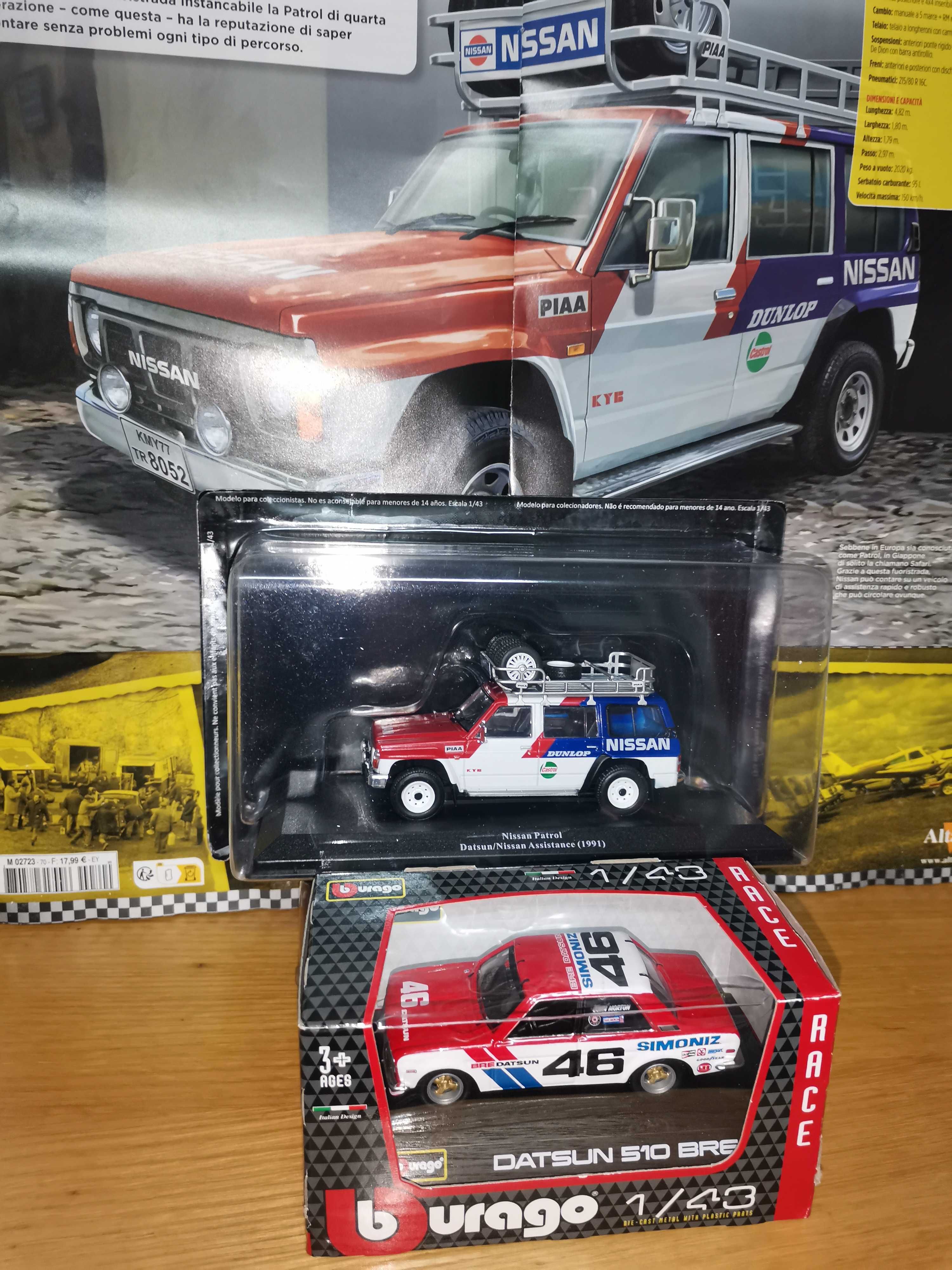 Nissan Patrol + Datsun 510 Bre Rally escala 1:43 Team Datsun /Nissan