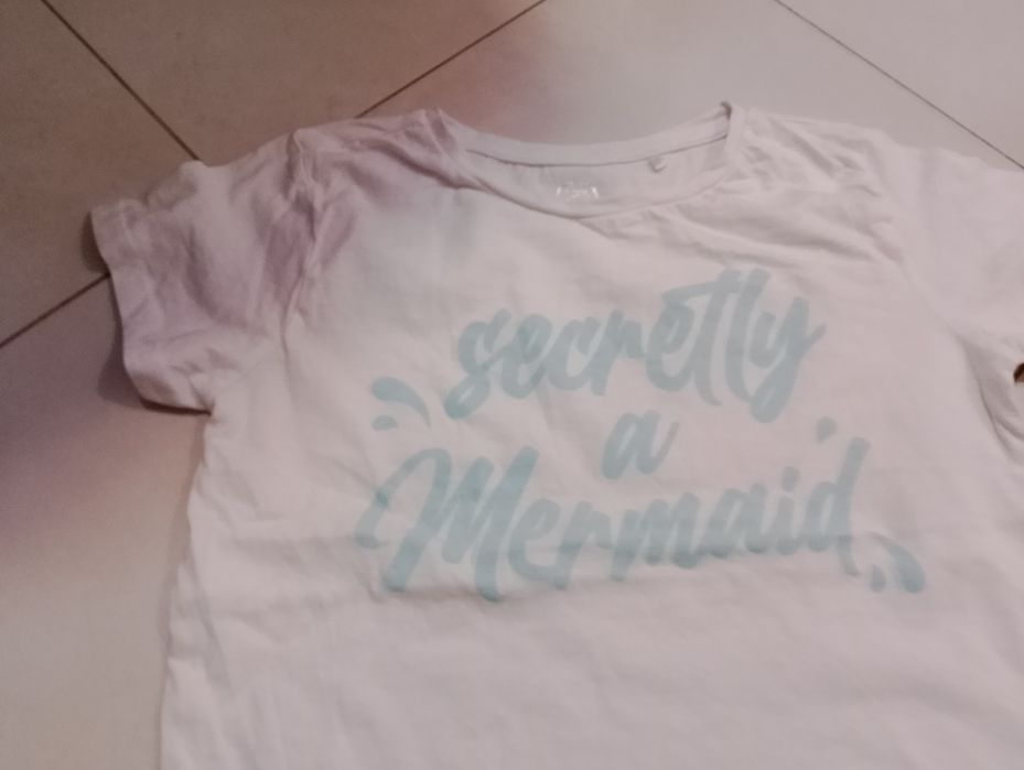 T-shirt dziewczęcy biały