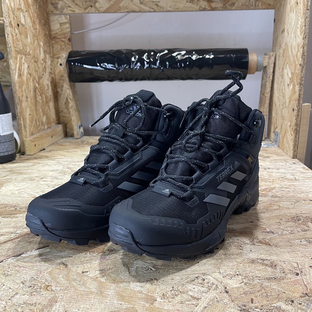 Чоловічі черевики Adidas Terrex Gore Tex  Black Grey зимові чоботи