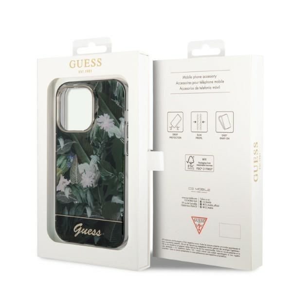 Guess Etui iPhone 14 Pro Max 6,7" Jungle Collection Zielone