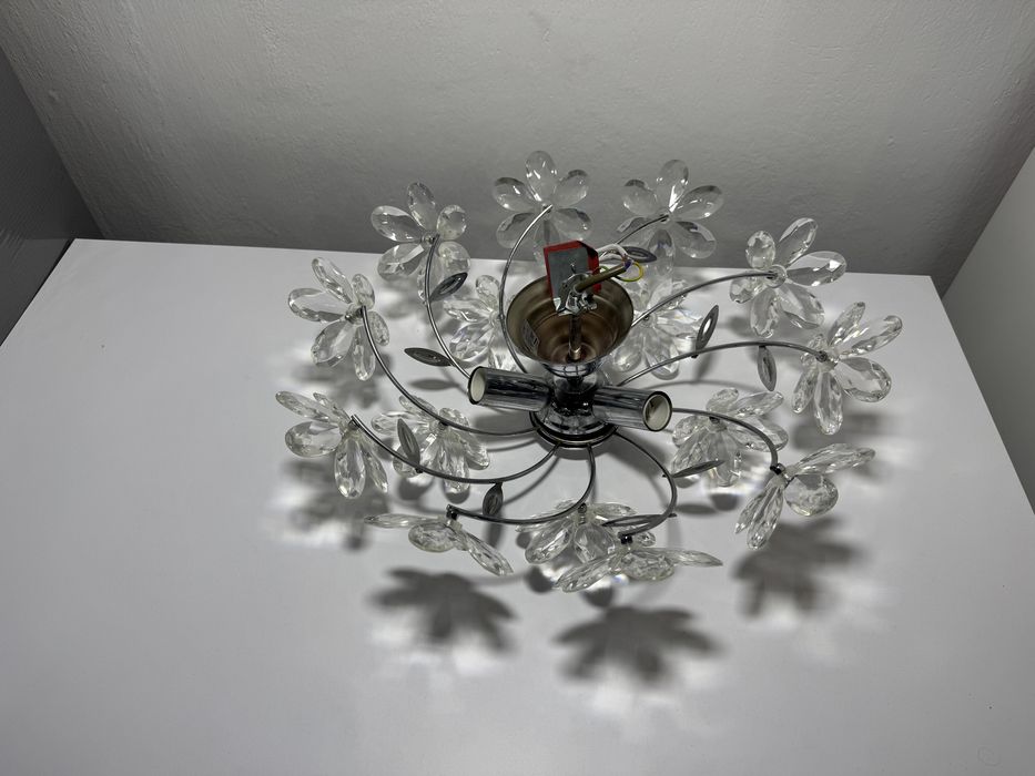 Lampa sufitowa stylowa 3x E14 plafon żyrandol chrom