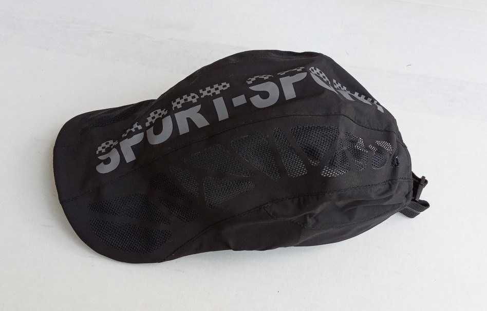 Oddychająca męska czarna letnia czapka z daszkiem bejsbolówka jak nowa