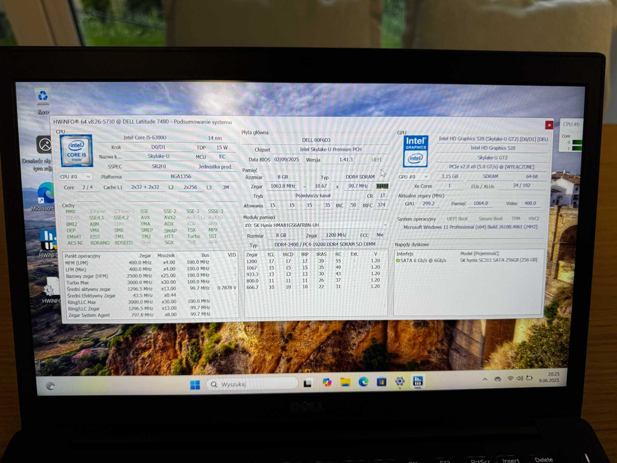 Laptop Dell Latitude 7480/i5-6300U/8GB DDR4 2400 MHz/256GB SSD M.2